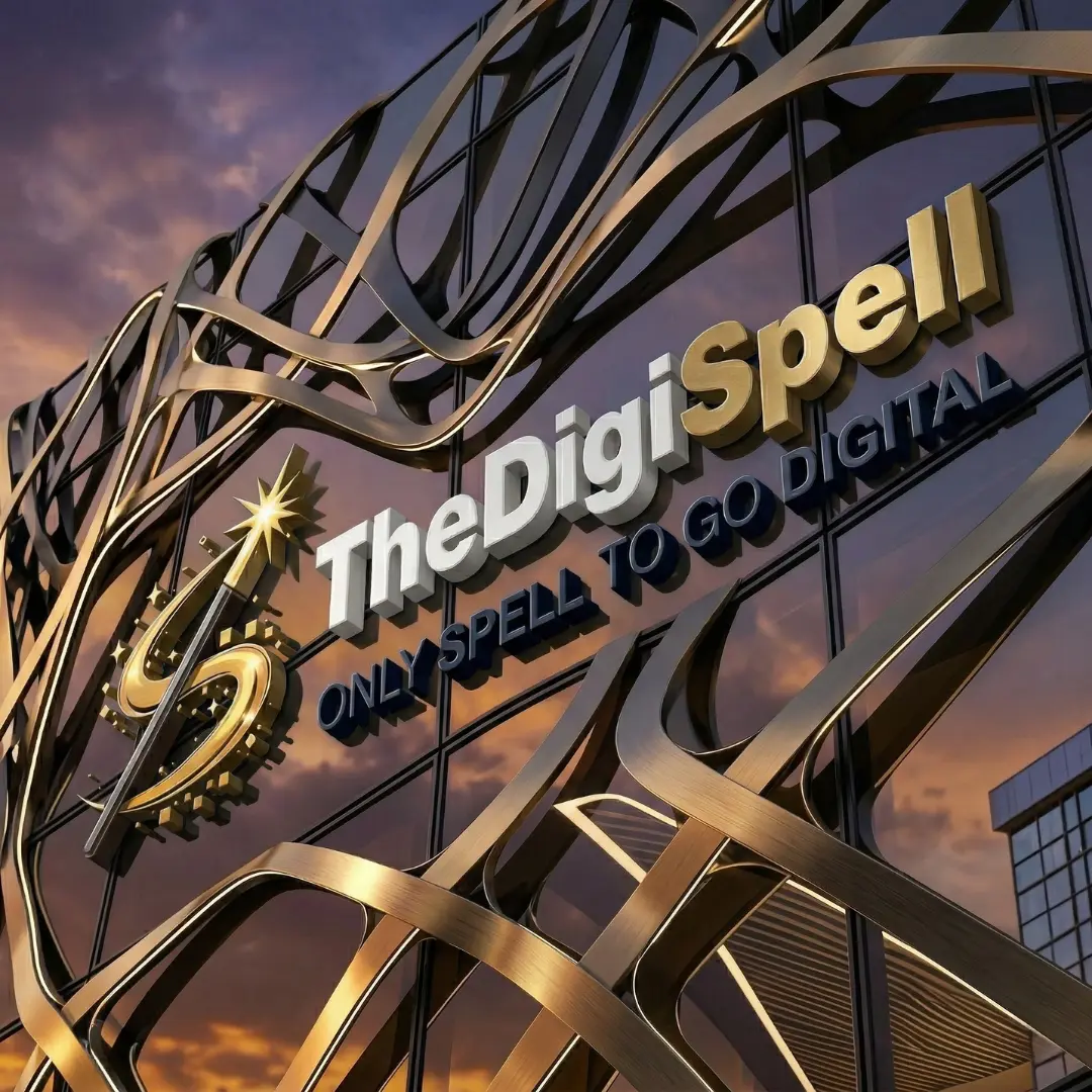 A big glass office building of a digital marketing company noida is shown in the picture.